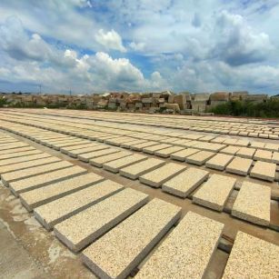 江门 黄金麻荔枝面花岗岩石材地铺石防护中