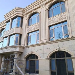 江门 黄金麻花岗岩别墅外墙干挂