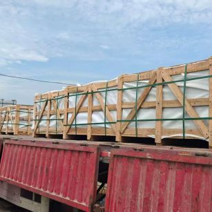 江门 芝麻白花岗岩地铺石出口专车-泰国游