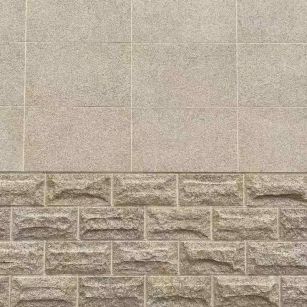 江门 黄金麻自然面蘑菇石配荔枝面干挂