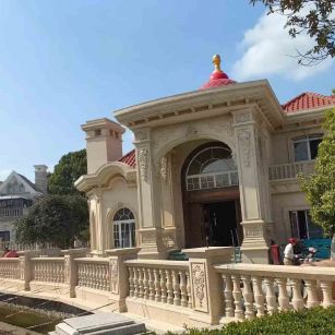 江门 黄金麻花岗岩欧式别墅