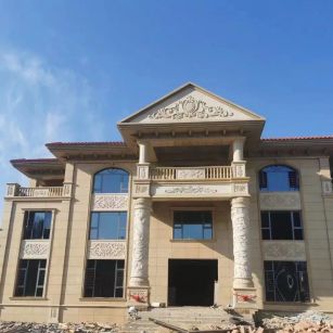 江门 黄金麻花岗岩别墅外墙干挂