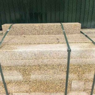 江门 黄金麻花岗岩石材机切面栏杆料半成品