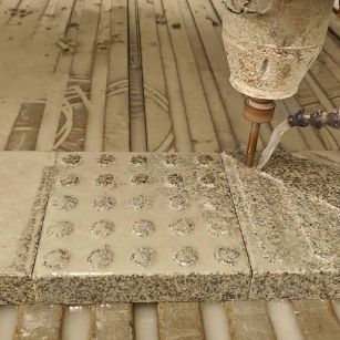 江门 芝麻白花岗岩石材盲人石、盲道石、盲点石