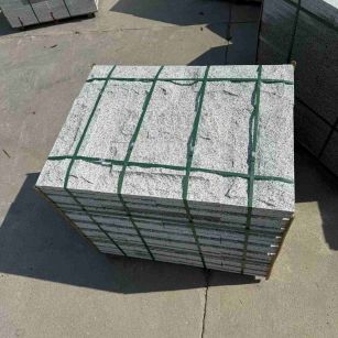 江门 白麻花岗岩石材自然面蘑菇石成品