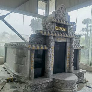 江门 芝麻白墓碑效果展示图