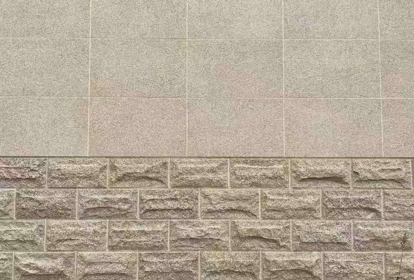 江门 黄金麻自然面蘑菇石配荔枝面干挂