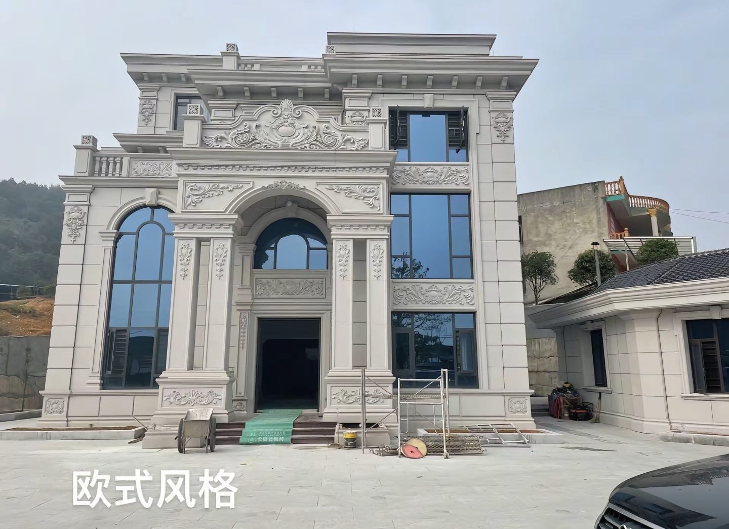 江门 白麻花岗岩别墅外墙干挂